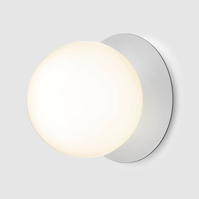 Modern Style Spherical Shape Wall Sconce Glass 1 Light Sconces for Living Room