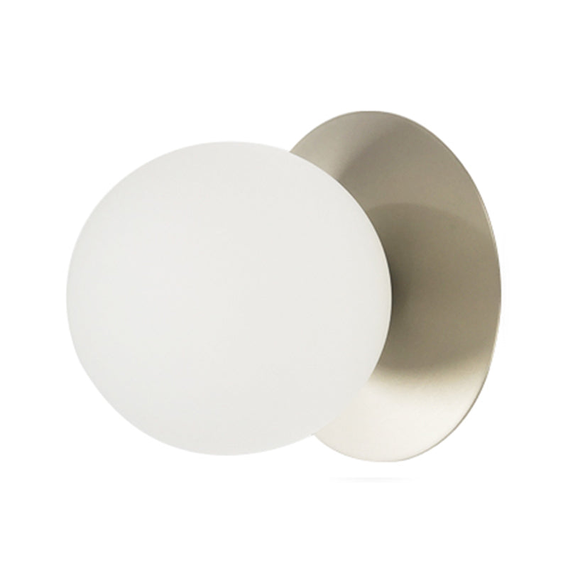 Modern Style Spherical Shape Wall Sconce Glass 1 Light Sconces for Living Room