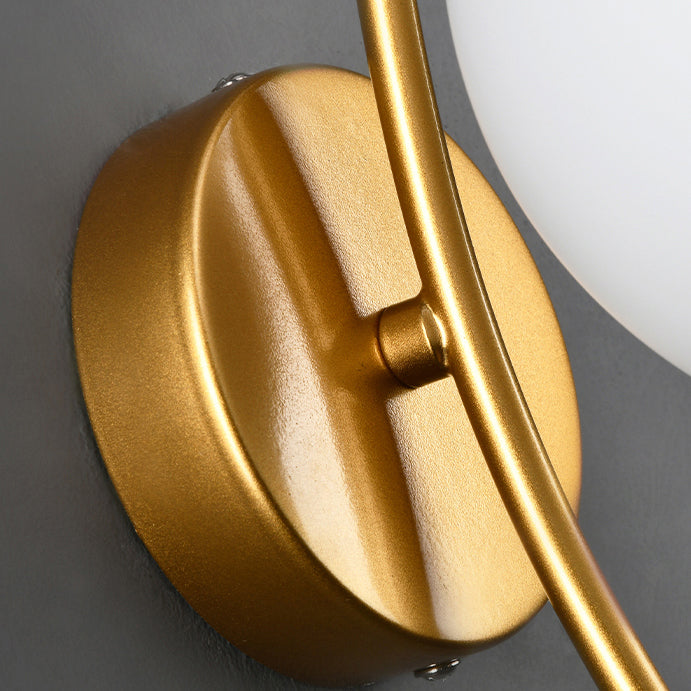 1-Light Ball Wall Lamps Modern Style Glass Wall Mounted Lights