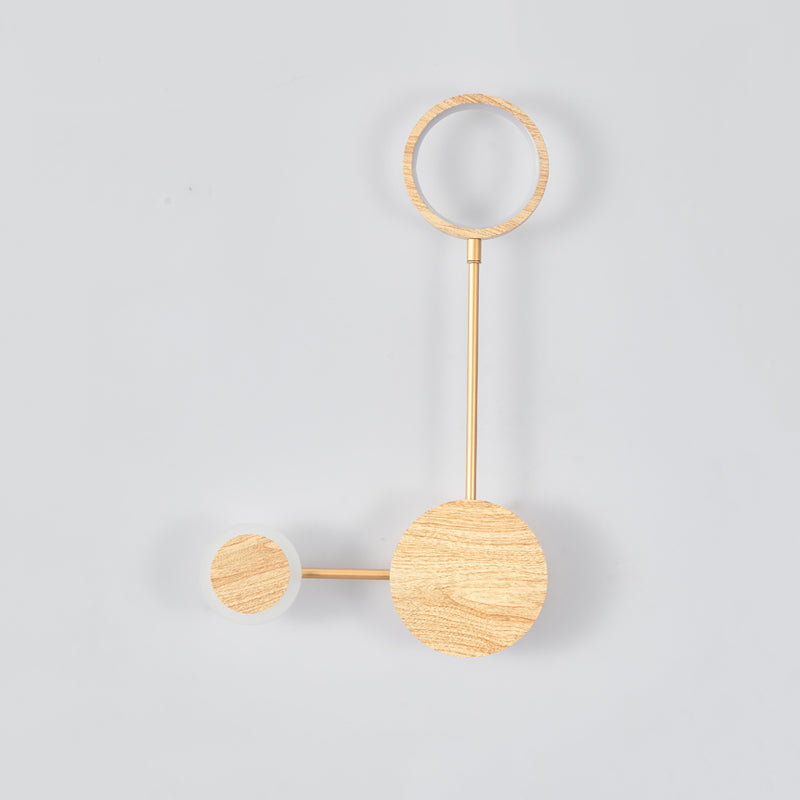 Wooden Wall Mount Light Modern LED Wall Light with Acrylic Shade for Bedroom