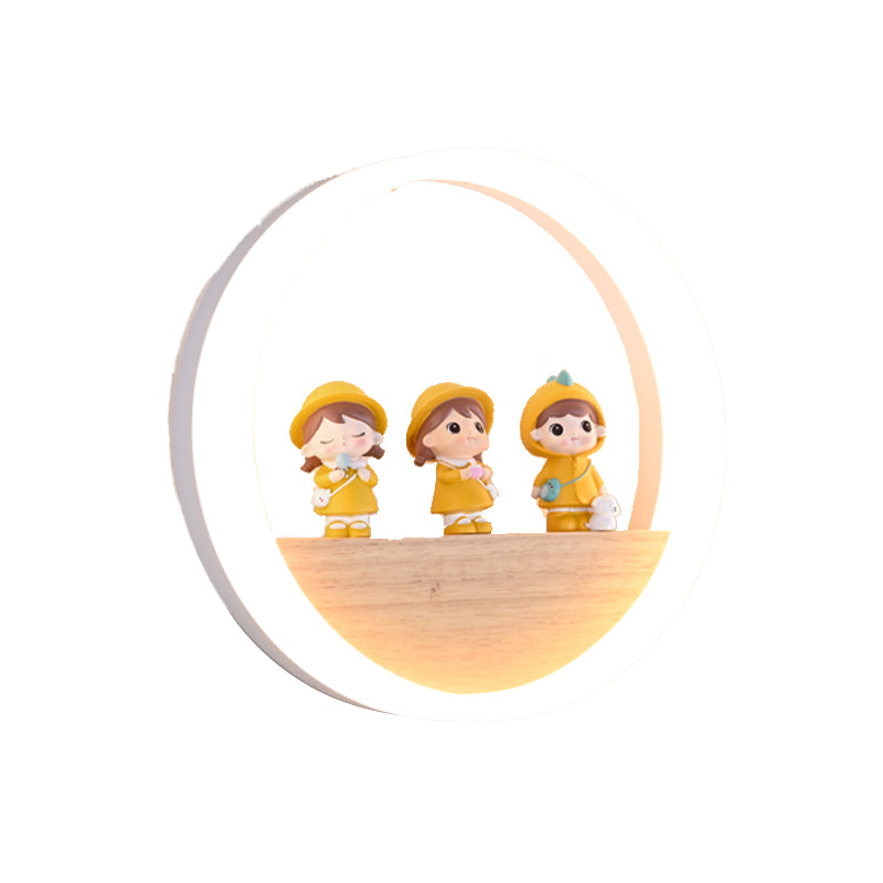 Wood Wall Sconce Contemporary Style Wall Lamp Sconces Metal for Bedroom