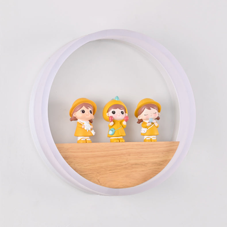 Wood Wall Sconce Contemporary Style Wall Lamp Sconces Metal for Bedroom