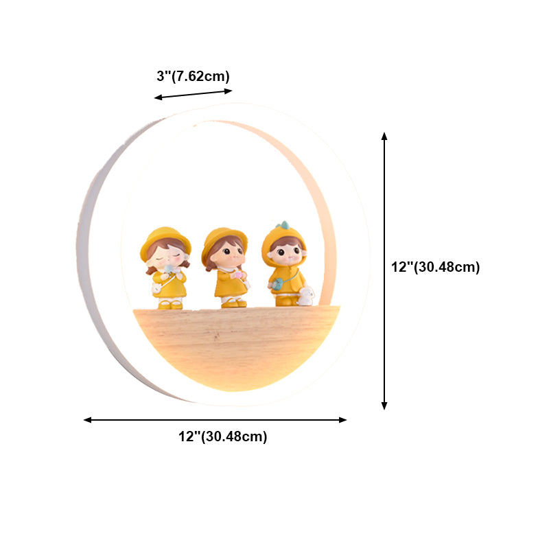 Wood Wall Sconce Contemporary Style Wall Lamp Sconces Metal for Bedroom