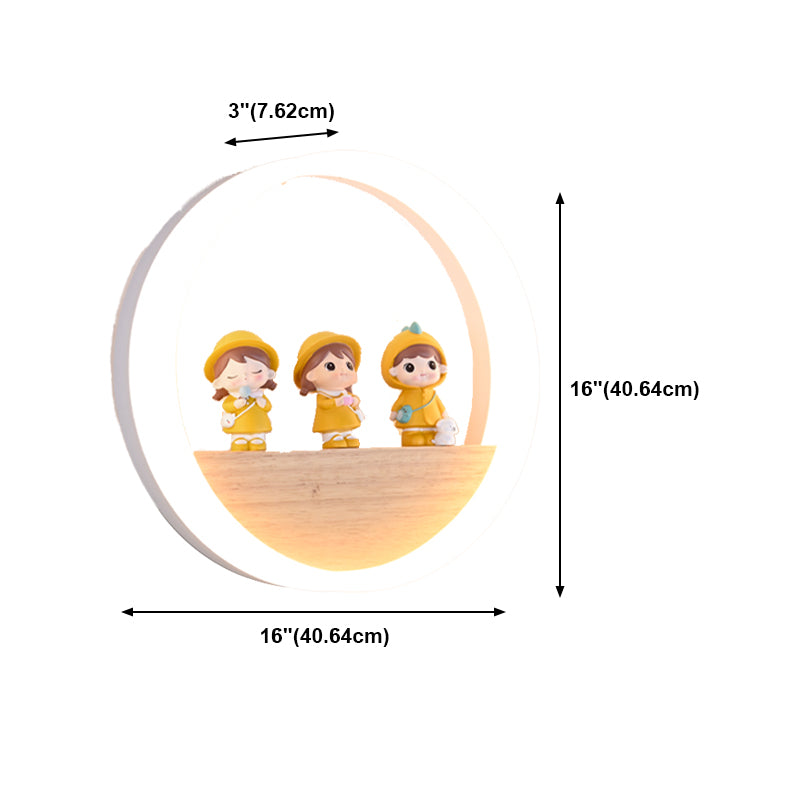 Wood Wall Sconce Contemporary Style Wall Lamp Sconces Metal for Bedroom