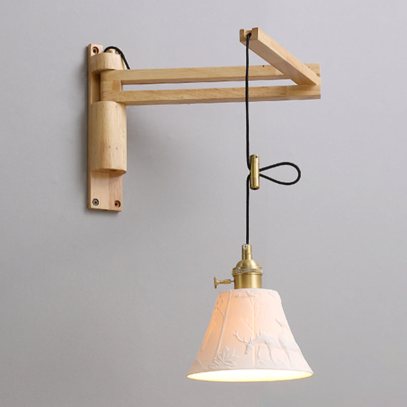 Modern Creative Wall Light Porcelain Bedside Wall Sconce Light for Bedroom