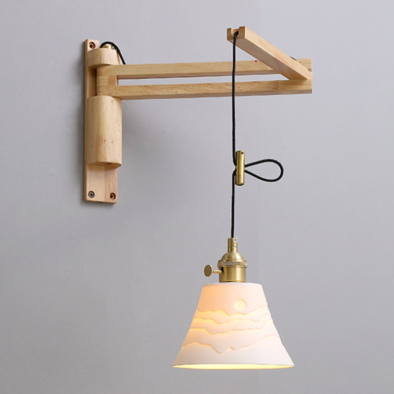 Modern Creative Wall Light Porcelain Bedside Wall Sconce Light for Bedroom