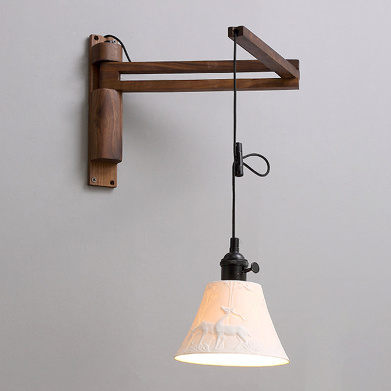 Modern Creative Wall Light Porcelain Bedside Wall Sconce Light for Bedroom