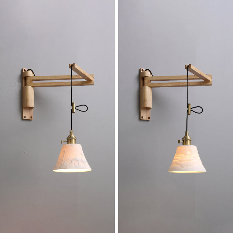 Modern Creative Wall Light Porcelain Bedside Wall Sconce Light for Bedroom