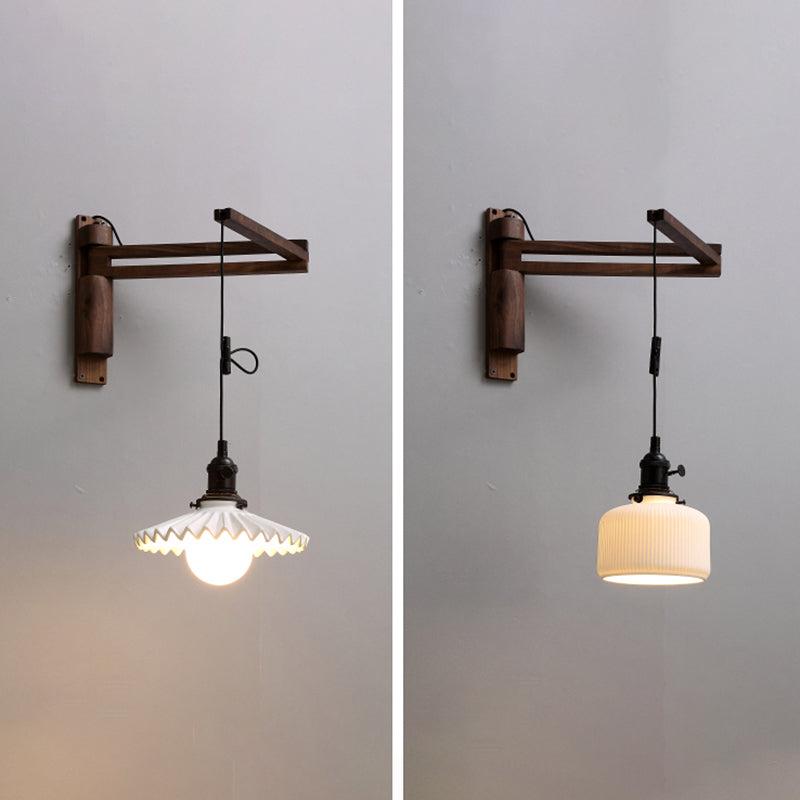 Modern Creative Wall Light Porcelain Bedside Wall Sconce Light for Bedroom