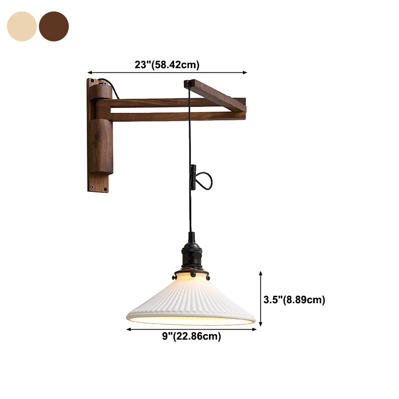 Modern Creative Wall Light Porcelain Bedside Wall Sconce Light for Bedroom