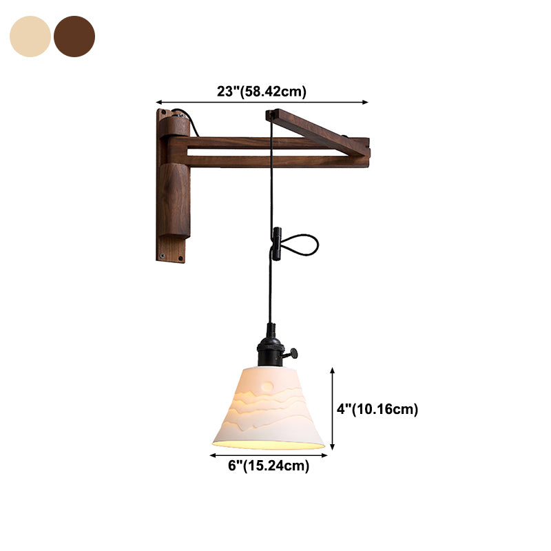 Modern Creative Wall Light Porcelain Bedside Wall Sconce Light for Bedroom