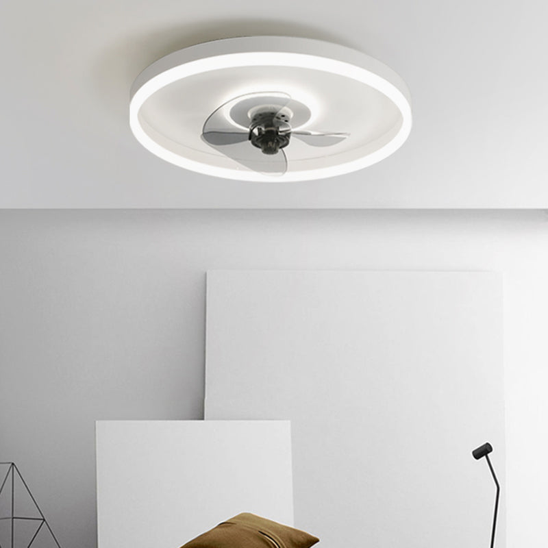 2 Light Ceiling Fan Light Modern Style Metal Ceiling Fan Light for Dining Room