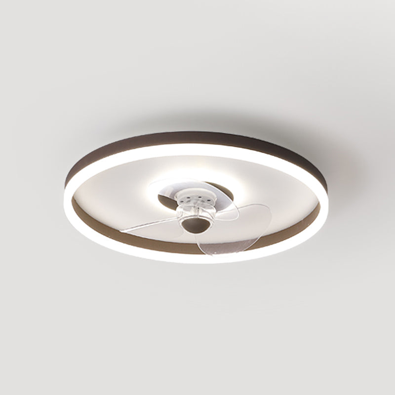 2 Light Ceiling Fan Light Modern Style Metal Ceiling Fan Light for Dining Room