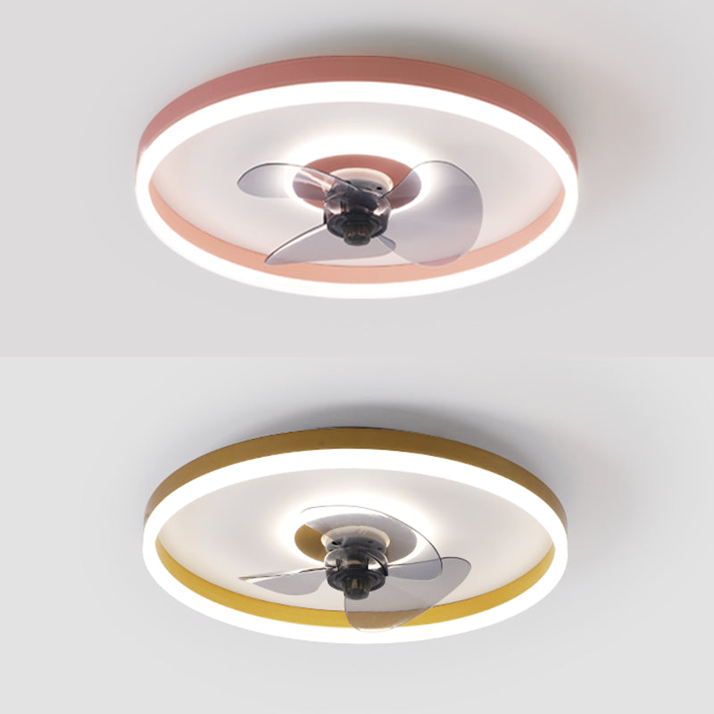 2 Light Ceiling Fan Light Modern Style Metal Ceiling Fan Light for Dining Room