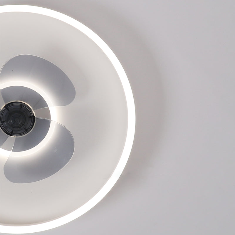 2 Light Ceiling Fan Light Modern Style Metal Ceiling Fan Light for Dining Room