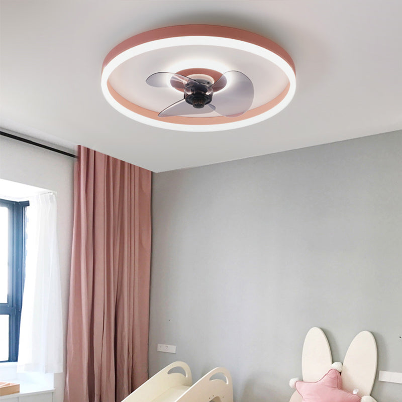 2 Light Ceiling Fan Light Modern Style Metal Ceiling Fan Light for Dining Room