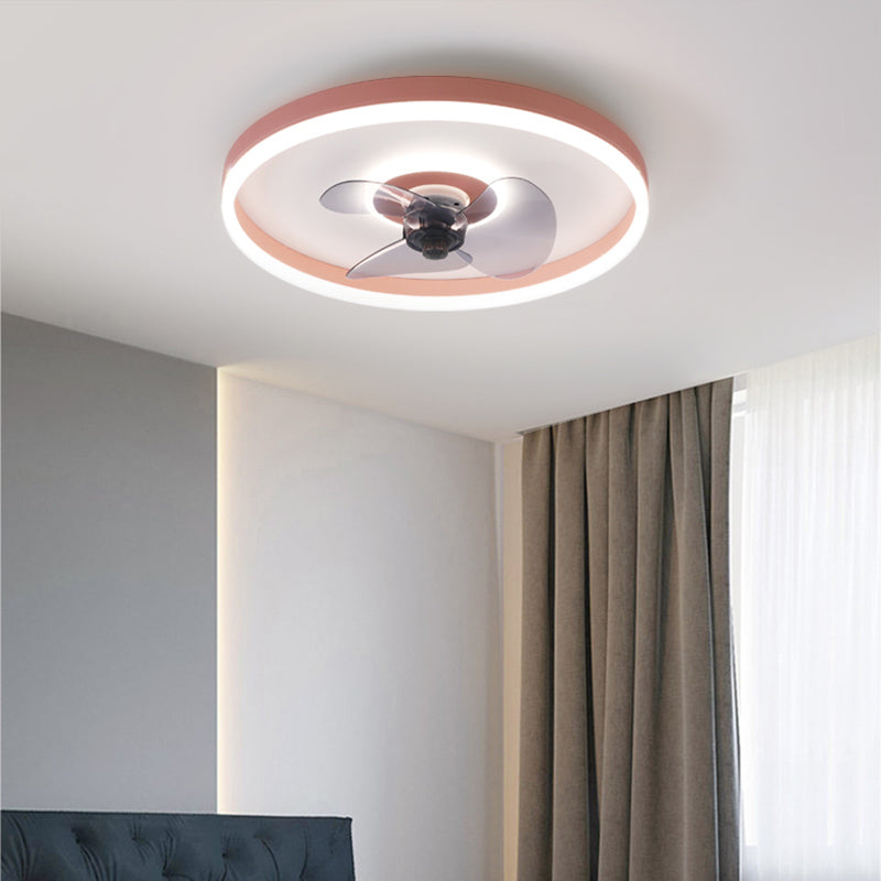 2 Light Ceiling Fan Light Modern Style Metal Ceiling Fan Light for Dining Room