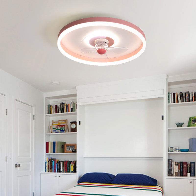 2 Light Ceiling Fan Light Modern Style Metal Ceiling Fan Light for Dining Room