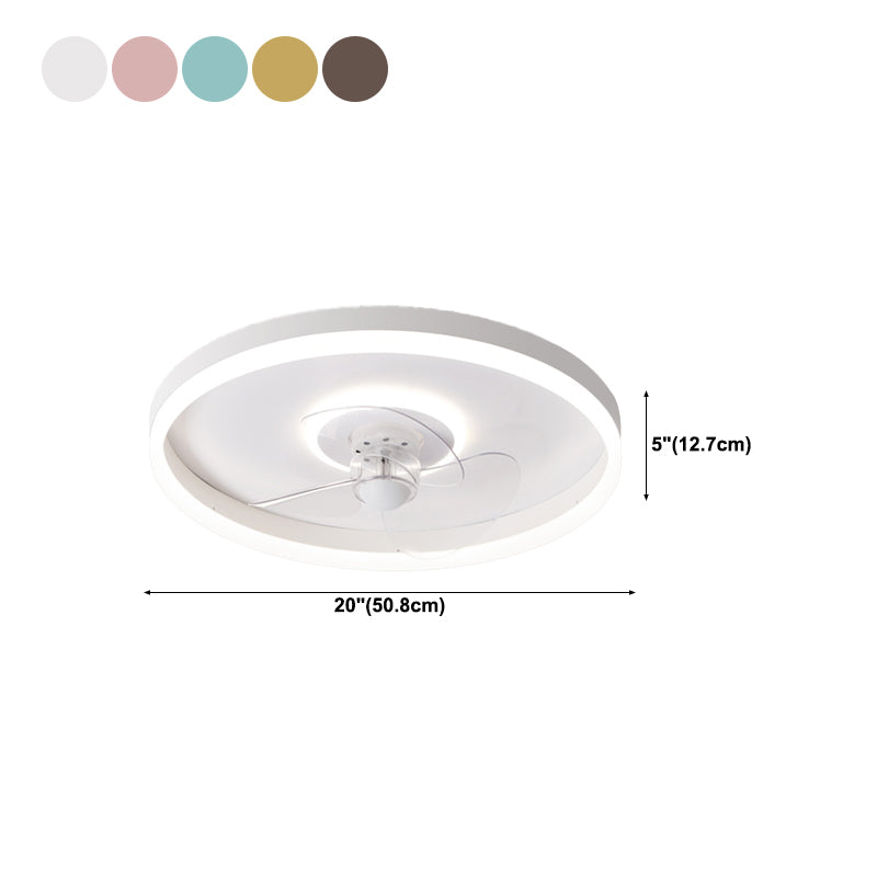 2 Light Ceiling Fan Light Modern Style Metal Ceiling Fan Light for Dining Room