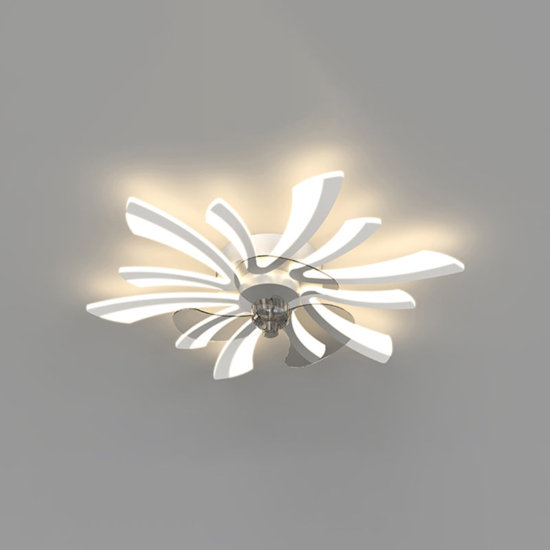 Metal Geometric Fan Ceiling Lighting Modern Style Multi-Light Flush Mount Lamp