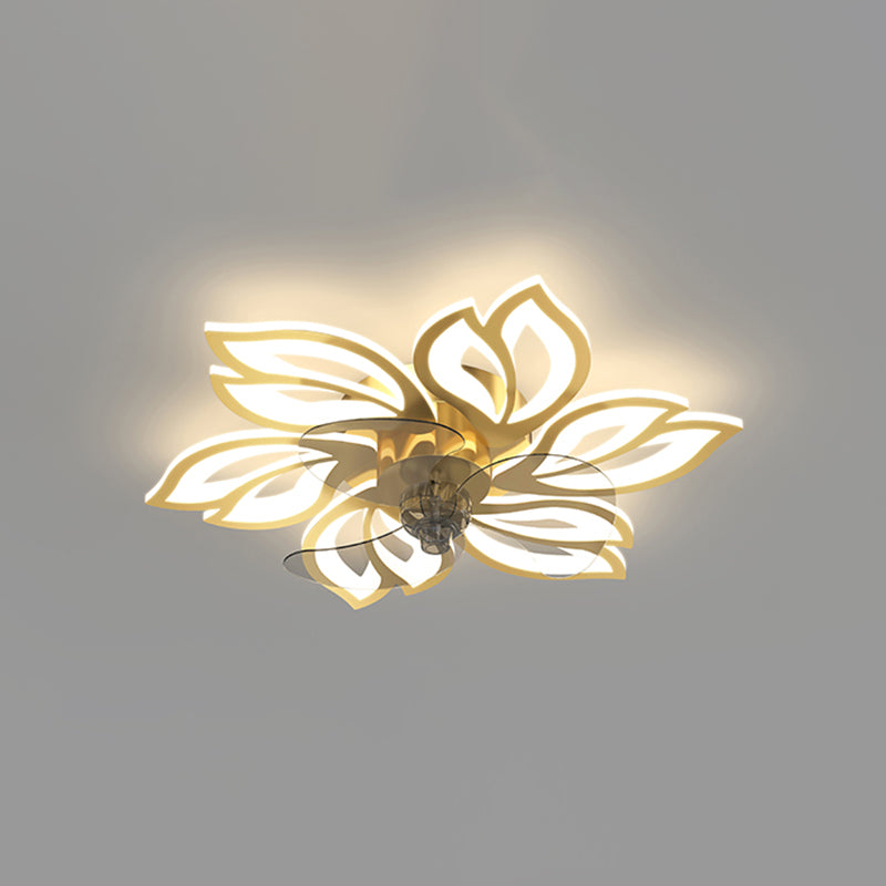 Metal Geometric Fan Ceiling Lighting Modern Style Multi-Light Flush Mount Lamp