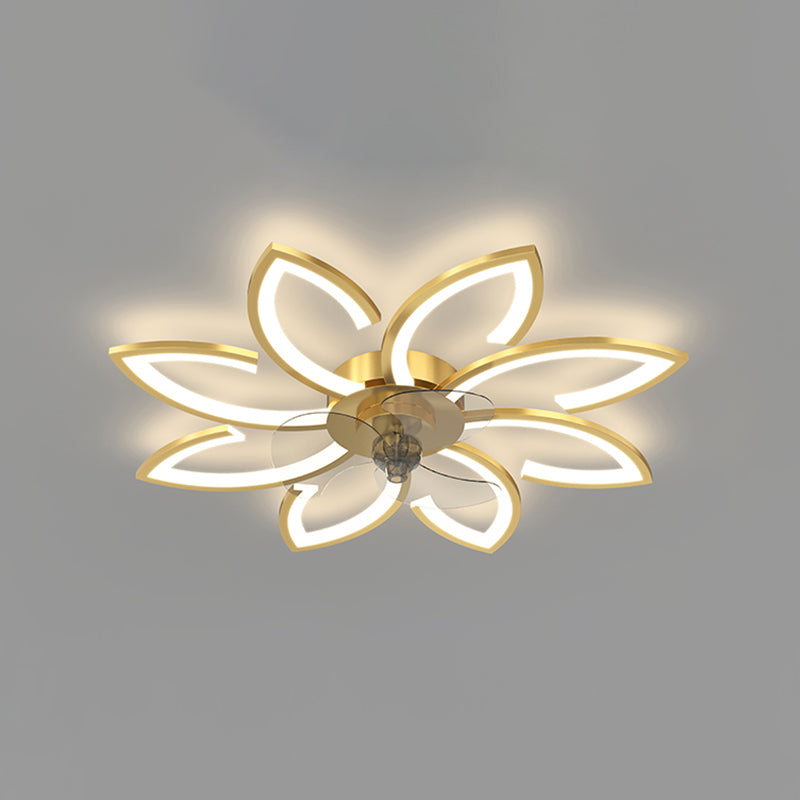 Metal Geometric Fan Ceiling Lighting Modern Style Multi-Light Flush Mount Lamp