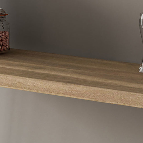 Rectangle Solid Wood Console Table Ironcraft Frame Accent Table for Hall