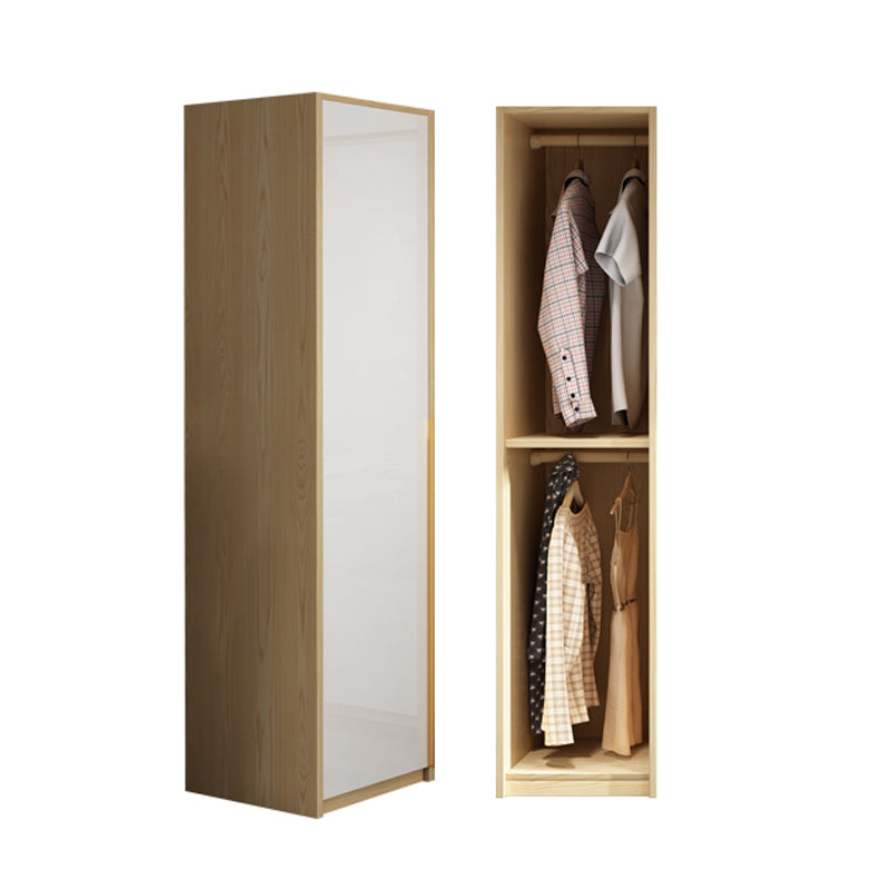 Contemporary Storage Cabinet Engineered Wood Wardrobe Armoire