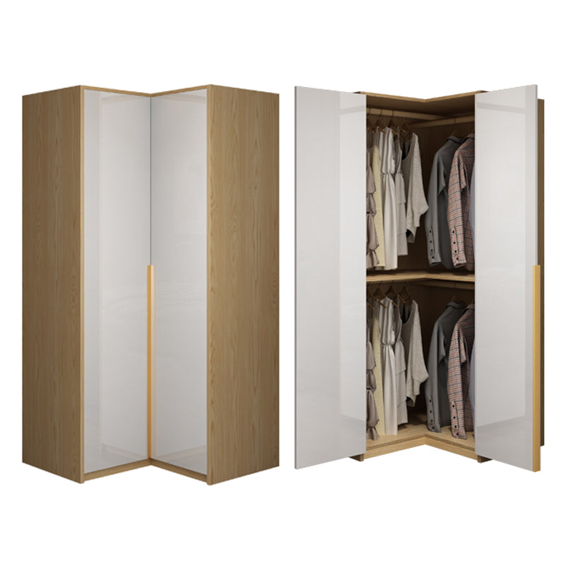 Contemporary Storage Cabinet Engineered Wood Wardrobe Armoire