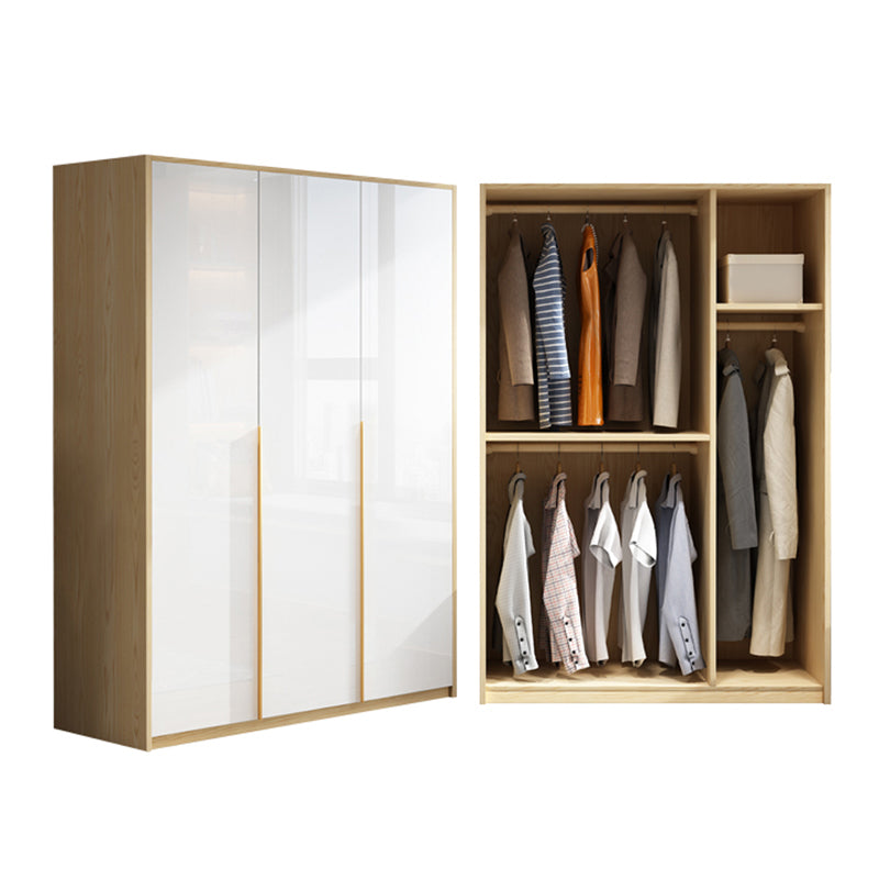 Contemporary Storage Cabinet Engineered Wood Wardrobe Armoire