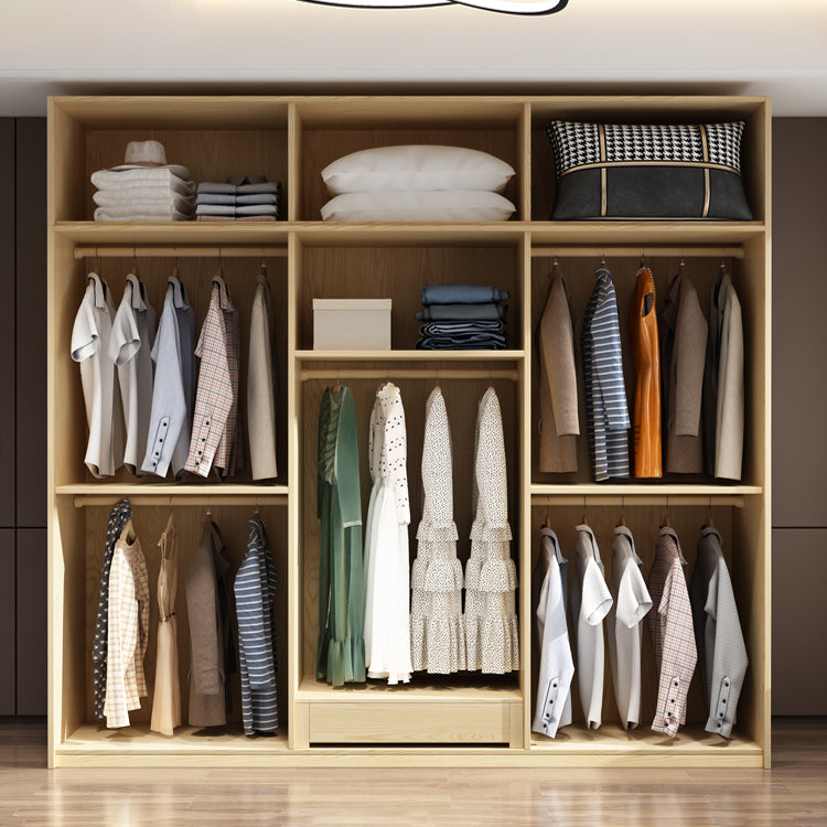 Contemporary Storage Cabinet Engineered Wood Wardrobe Armoire