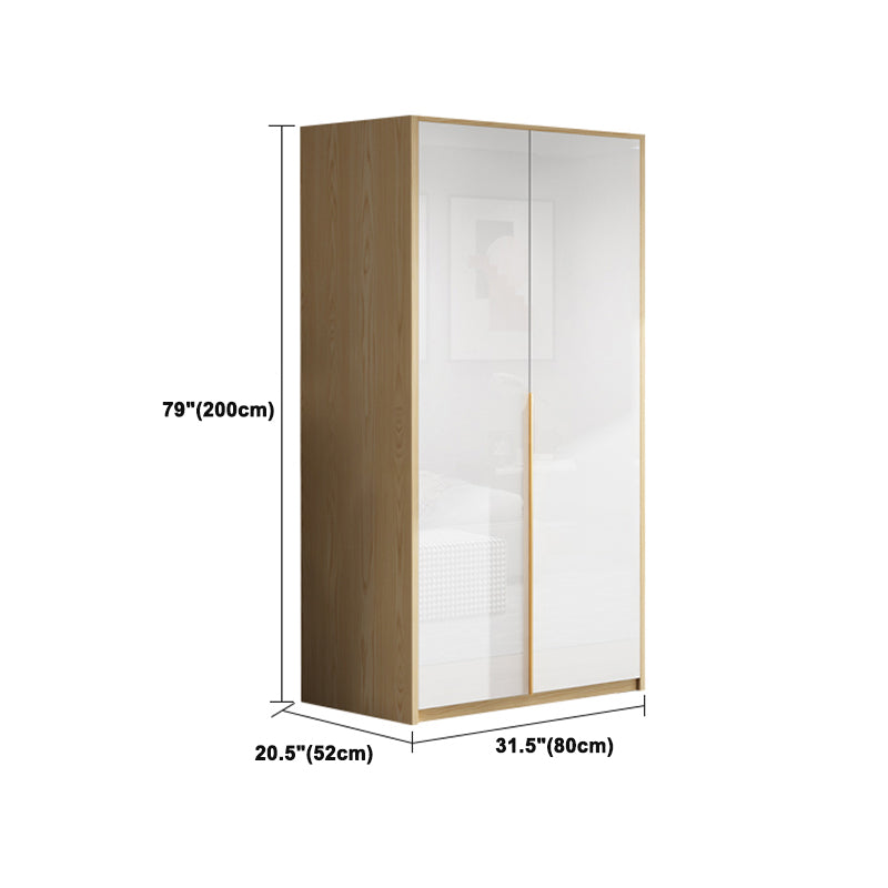 Contemporary Storage Cabinet Engineered Wood Wardrobe Armoire