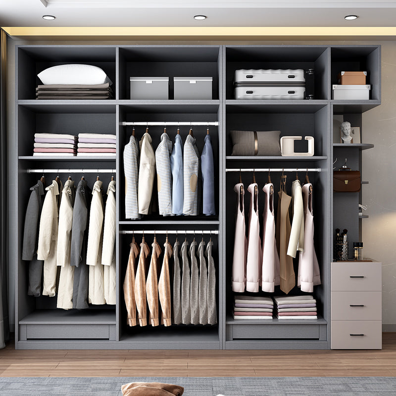 Contemporary Wooden Wardrobe Soft Close Door Wardrobe Closet