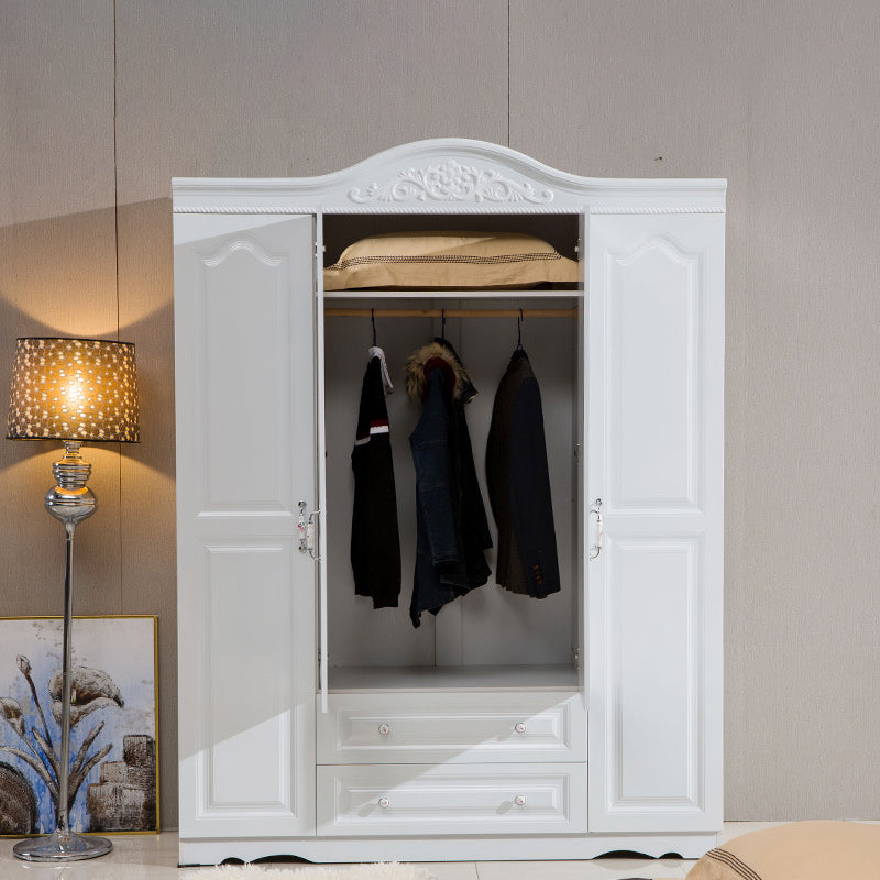 Bedroom Hinged Door Storage Cabinet Manufactured Wood Victorian Cabinet with Drawers