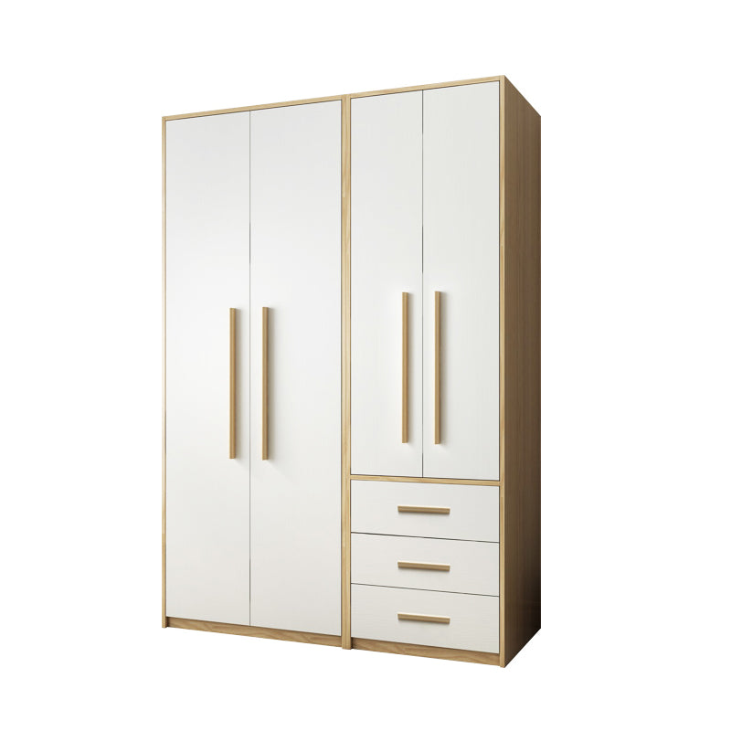 Modern Style Home Wardrobe Armoire Solid Wood and Engineered Wood Wardrobe Cabinet