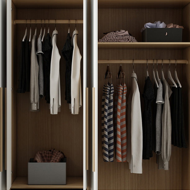 Modern Style Home Wardrobe Armoire Solid Wood and Engineered Wood Wardrobe Cabinet