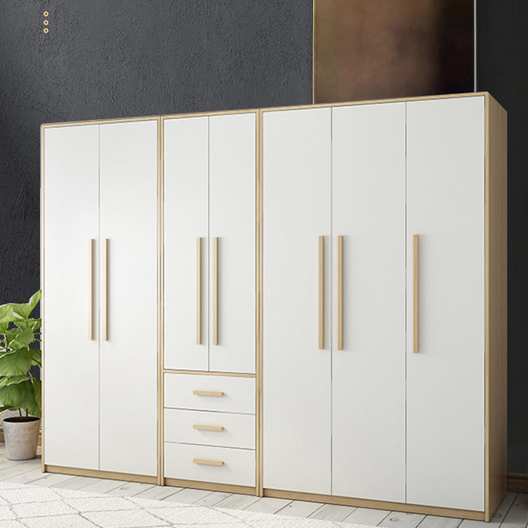 Modern Style Home Wardrobe Armoire Solid Wood and Engineered Wood Wardrobe Cabinet