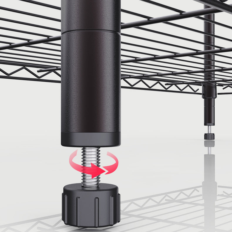 Black Contemporary Style Armoire Metal Steel Armoire for Bedroom