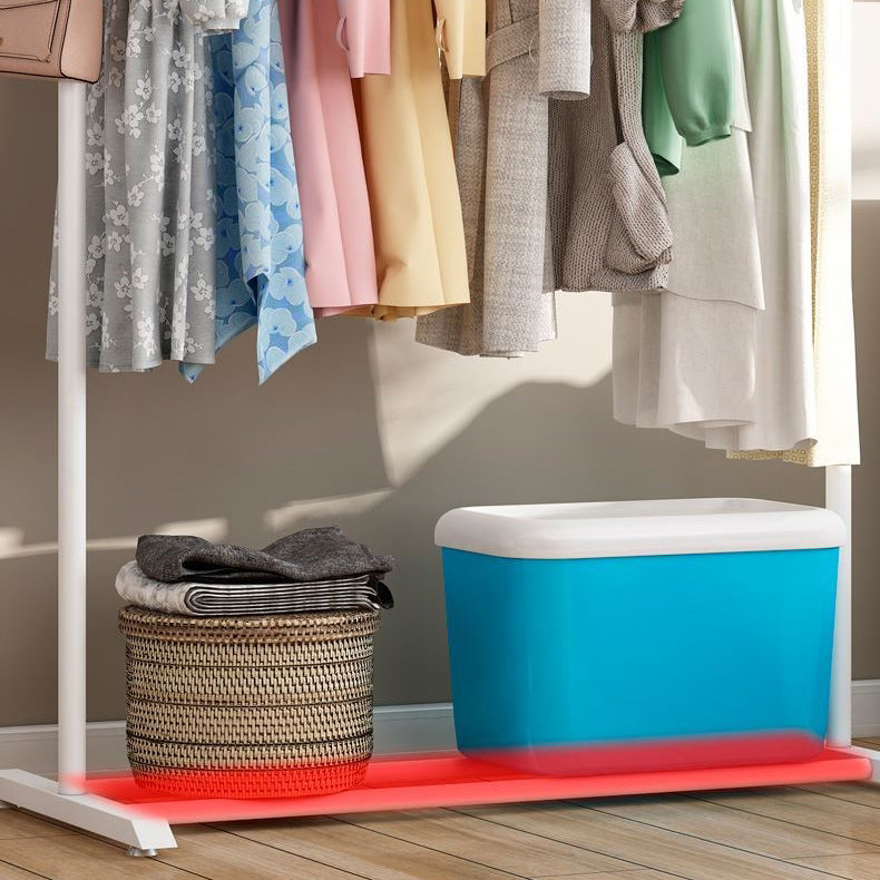 Contemporary Style Armoire Black Metal Open Armoire for Bedroom