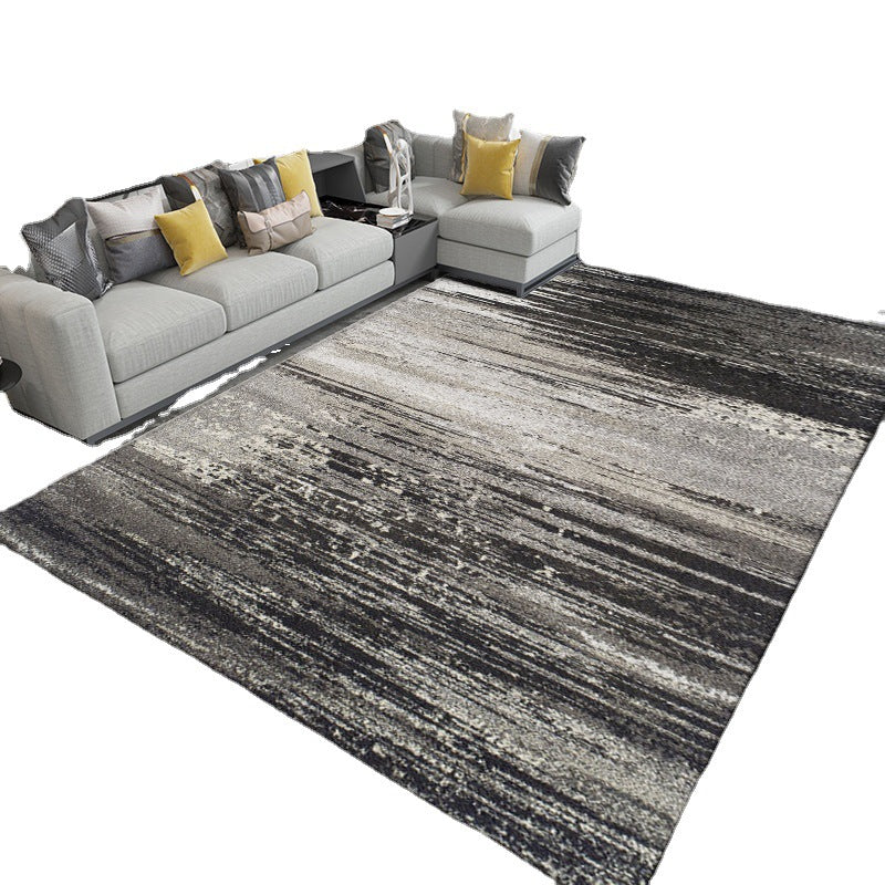 Dark Orange Modern Rug Polyester Graphic Rug Washable Rug for Sitting Room