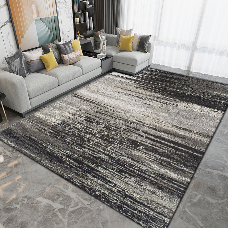 Dark Orange Modern Rug Polyester Graphic Rug Washable Rug for Sitting Room