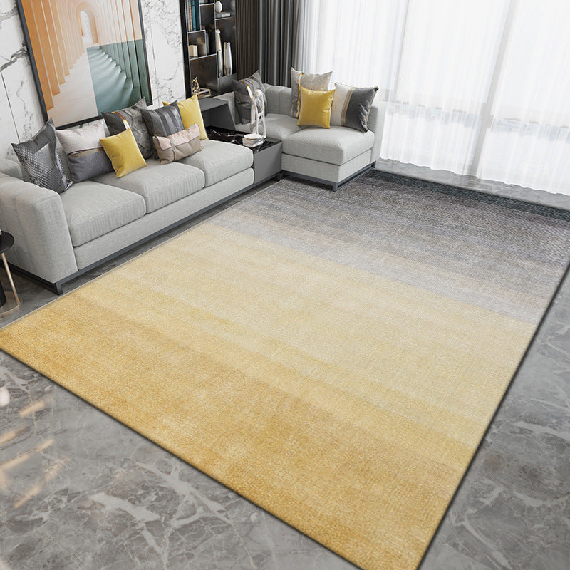 Dark Orange Modern Rug Polyester Graphic Rug Washable Rug for Sitting Room