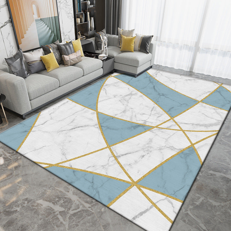 Dark Orange Modern Rug Polyester Graphic Rug Washable Rug for Sitting Room