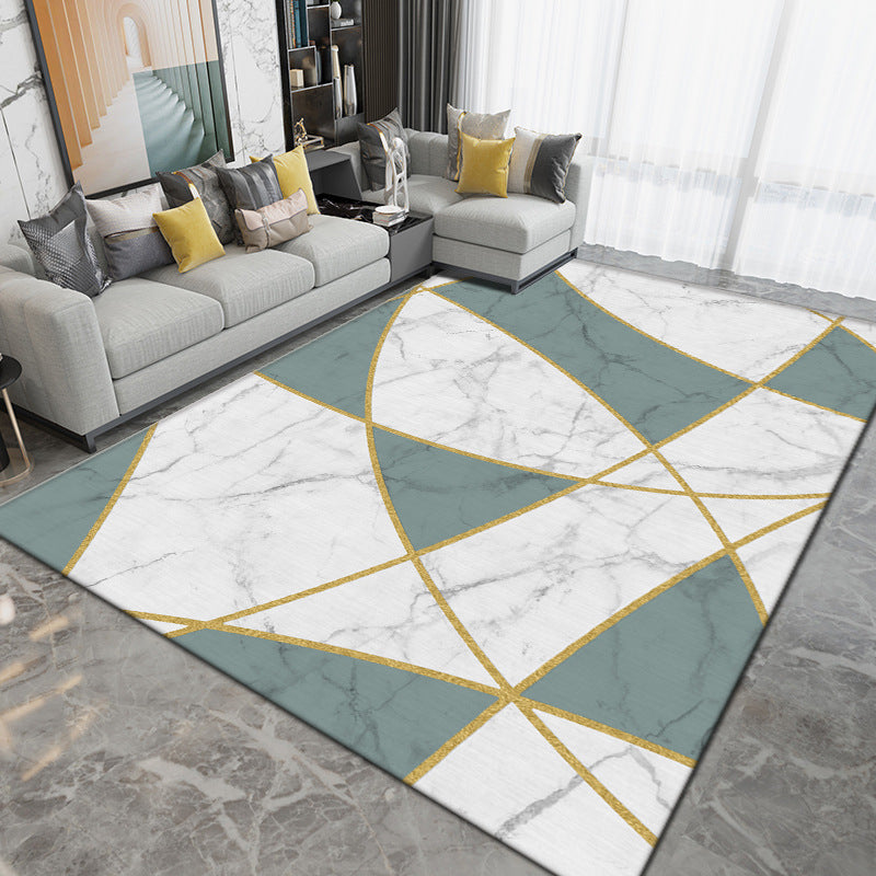 Dark Orange Modern Rug Polyester Graphic Rug Washable Rug for Sitting Room