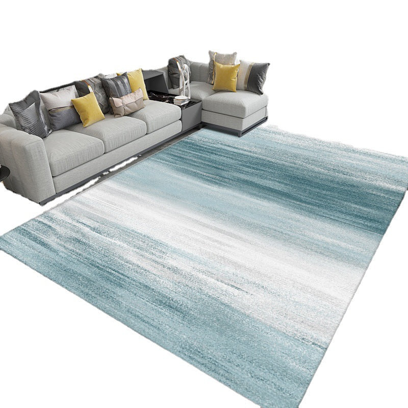 Light Gray Graphic Carpet Polyester Simple Carpet Washable Rug for Drawing Room