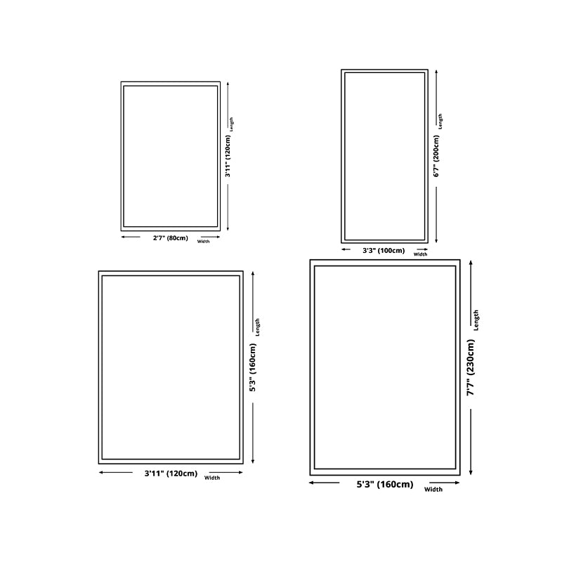 Classical European Rug Medallion Print Carpet Polyester Stain Resistant Rug for Home Decor