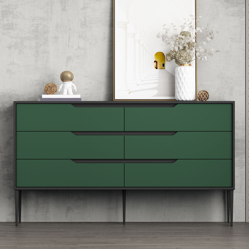 Contemporary Horizontal Wood Dresser Bedroom Lingerie Chest Dresser with Drawer