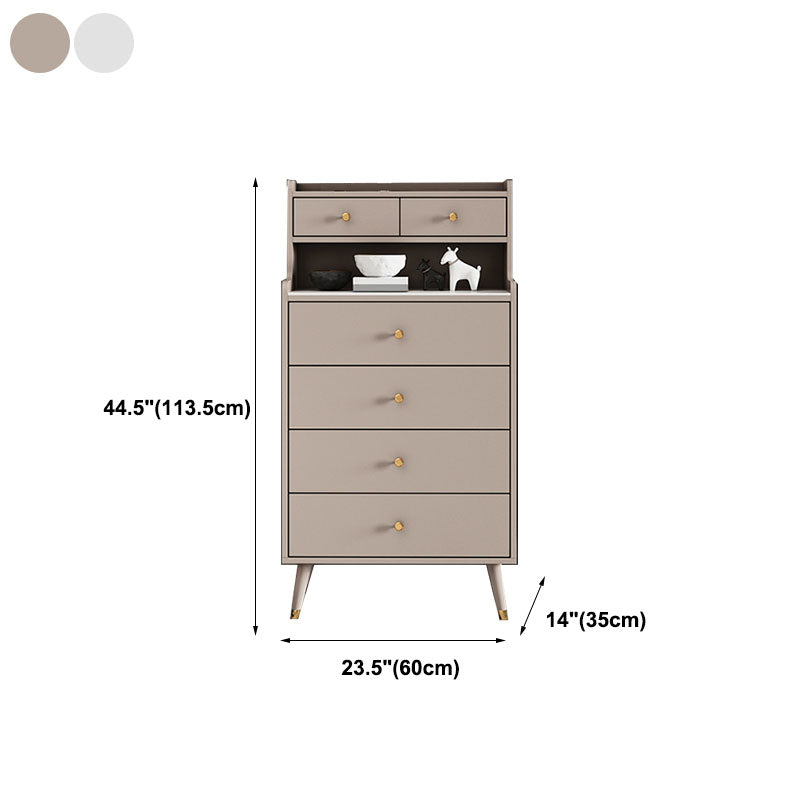 Contemporary Stone Top Dresser Vertical Storage Chest with Soft-Close Drawers for Bedroom