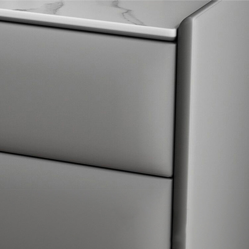 Contemporary Solid Wood Nightstand 18.5" Tall 2 - Drawer Nightstand