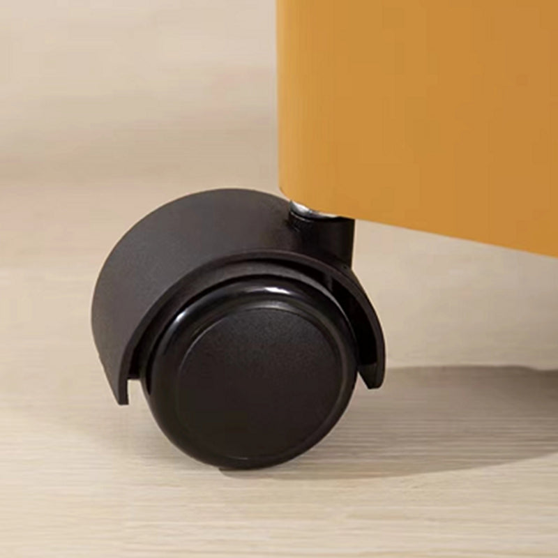 Modern Colored 5 - Drawer Plastic Nightstand Or End Table with Casters